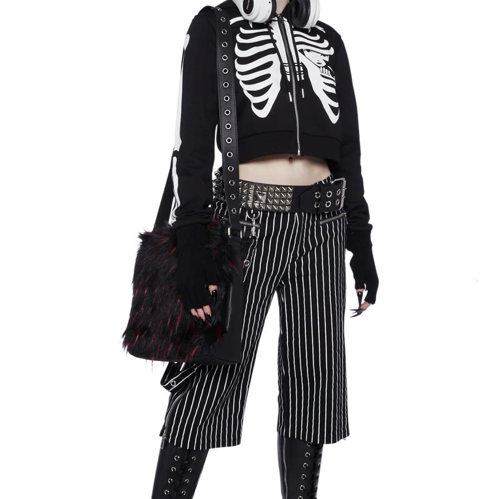 NWT EMILY THE STRANGE SKELLY HOODIE MEDIUM!!! - Picture 2 of 9